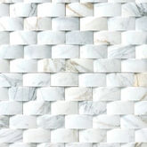 Calacatta Gold 3D Cladding Marble Mosaic Honed